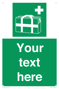 Custom sign safe condition Medical grab bag